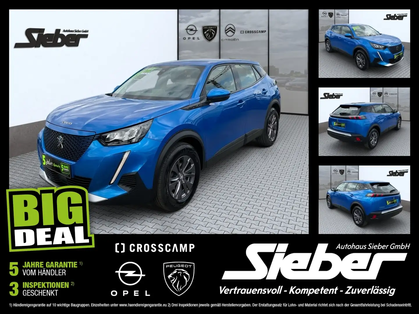 Peugeot 2008 Active Pack LED Sitzheizung Tempomat Kamera Blauw - 1