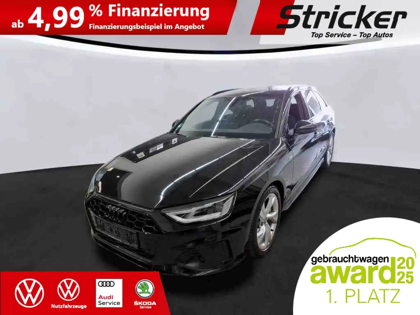 Audi A4 Avant S-Line 40 2.0TDI Tiptronic 344,-ohne Anzahl Schwarz - 1