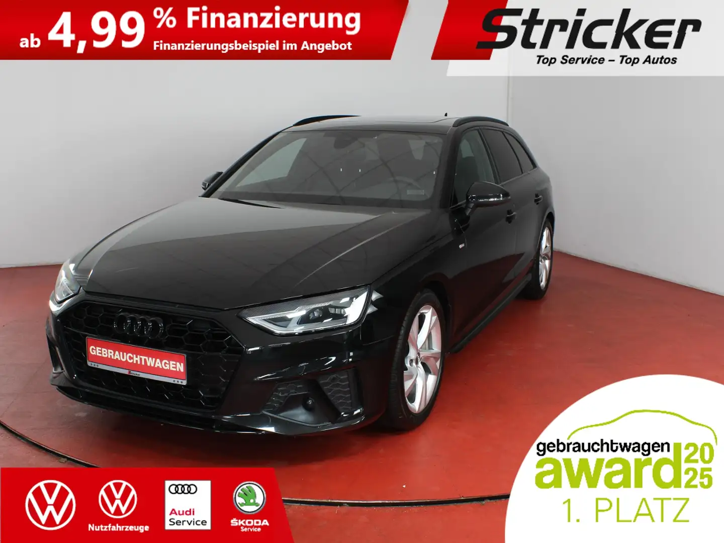 Audi A4 Avant S-Line 40TDI S-Tronic 332,-ohne Anzahlung P Schwarz - 1
