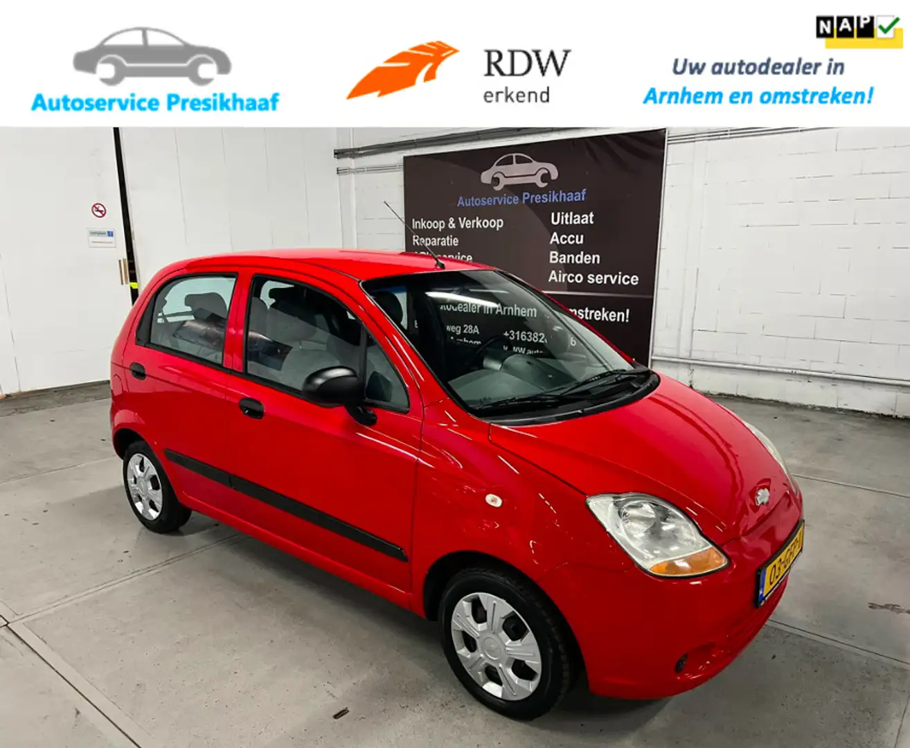 Chevrolet Matiz 0.8 Spirit AIRCO / NAP / ELEK. RAMEN Rojo - 1