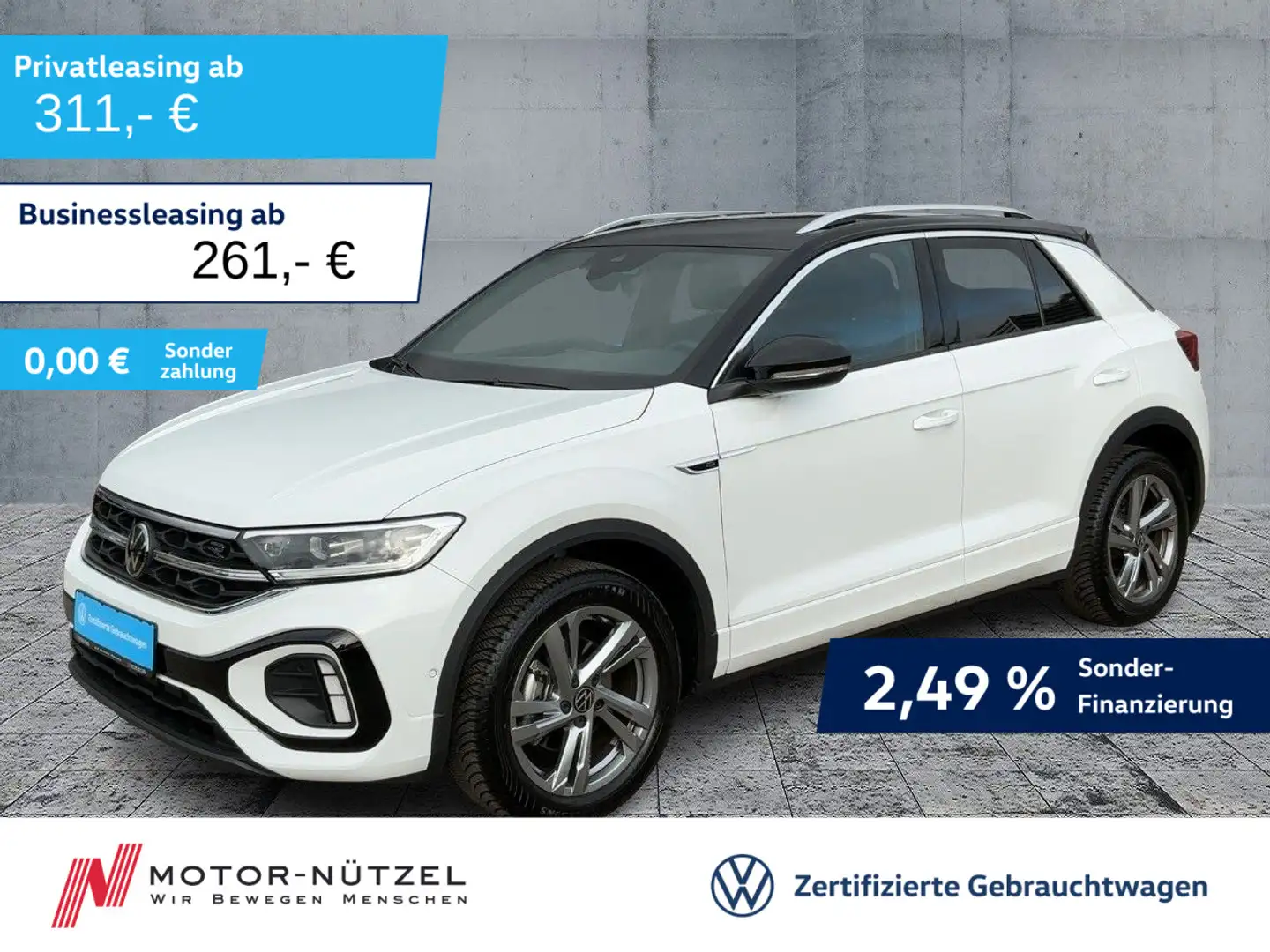 Volkswagen T-Roc 1.5 TSI DSG R-LINE LEDplus+NAVI+AHK+ACC+VC Weiß - 1