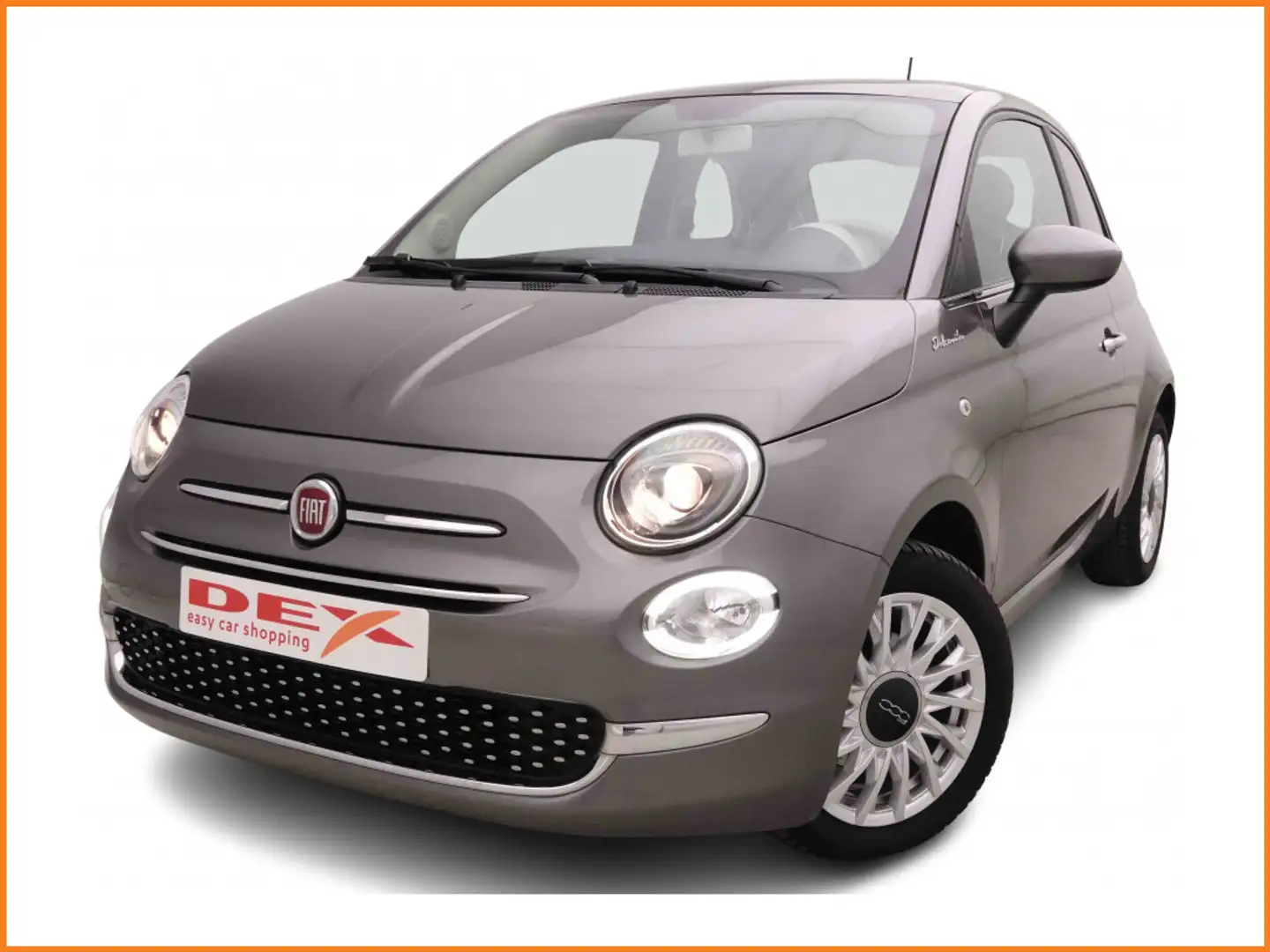 Fiat 500 1.0i Hybrid DolceVita + Airco + Navi by App + Alu 15' + Cruise + CarPlay + ... Gris - 1