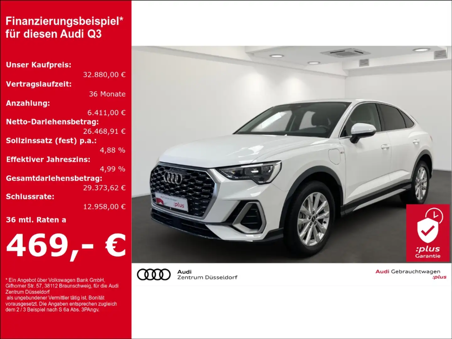 Audi Q3 Sportback 45 TFSI e S line MMI RFK LEDER LED Blanc - 1