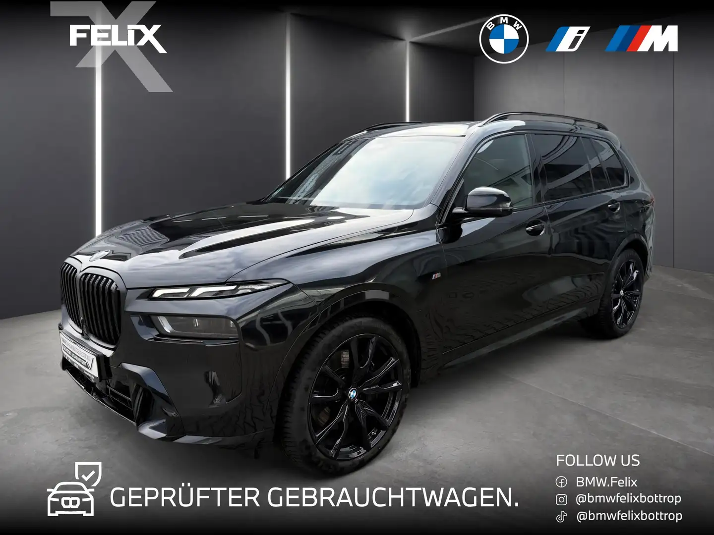 BMW X7 xDrive40d M SPORTPAKET PRO+ICONIC GLOW+AHK Schwarz - 1