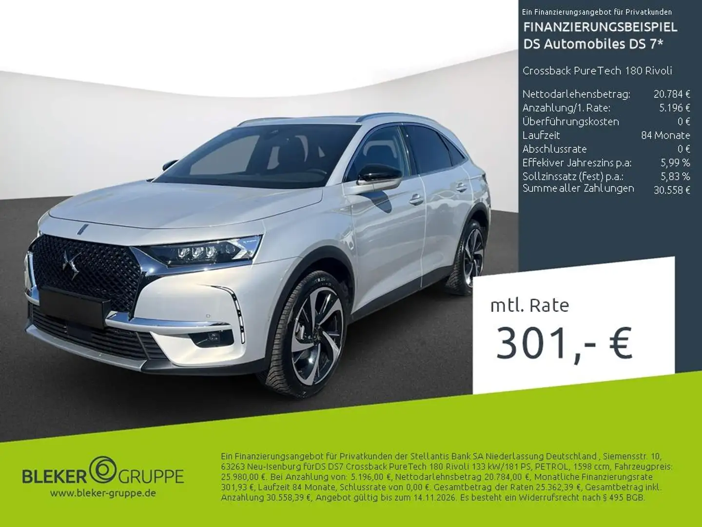 DS Automobiles DS 7 Crossback PureTech 180 Rivoli Gris - 1
