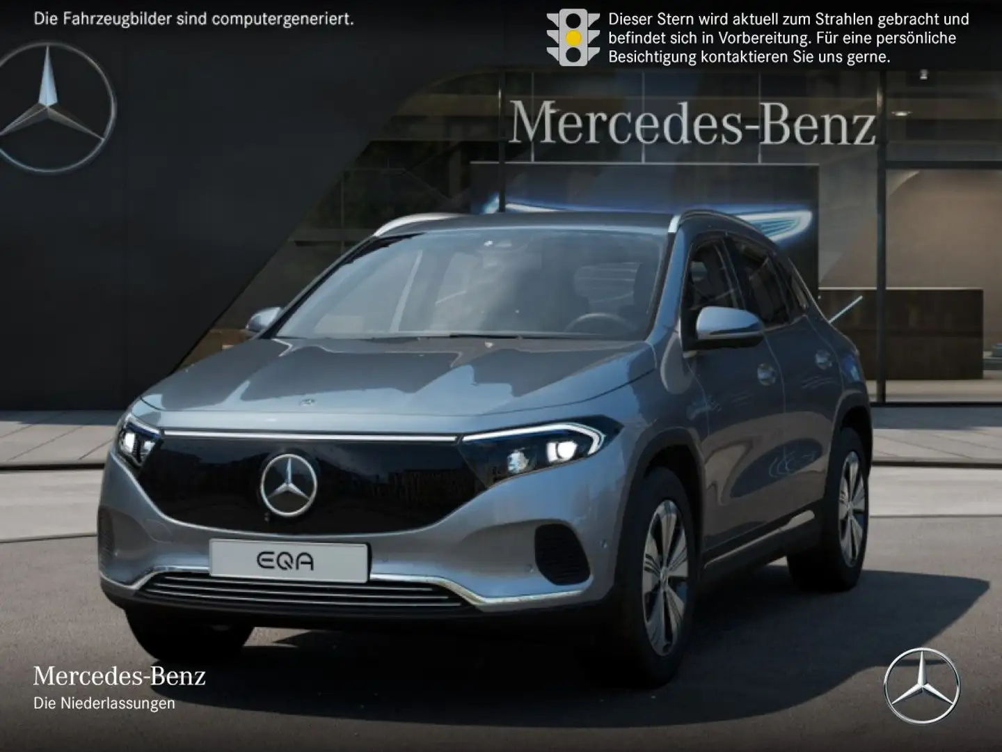 Mercedes-Benz EQA 300 4M PROG+ADVANCED+AHK+360+SPUR Silber - 2