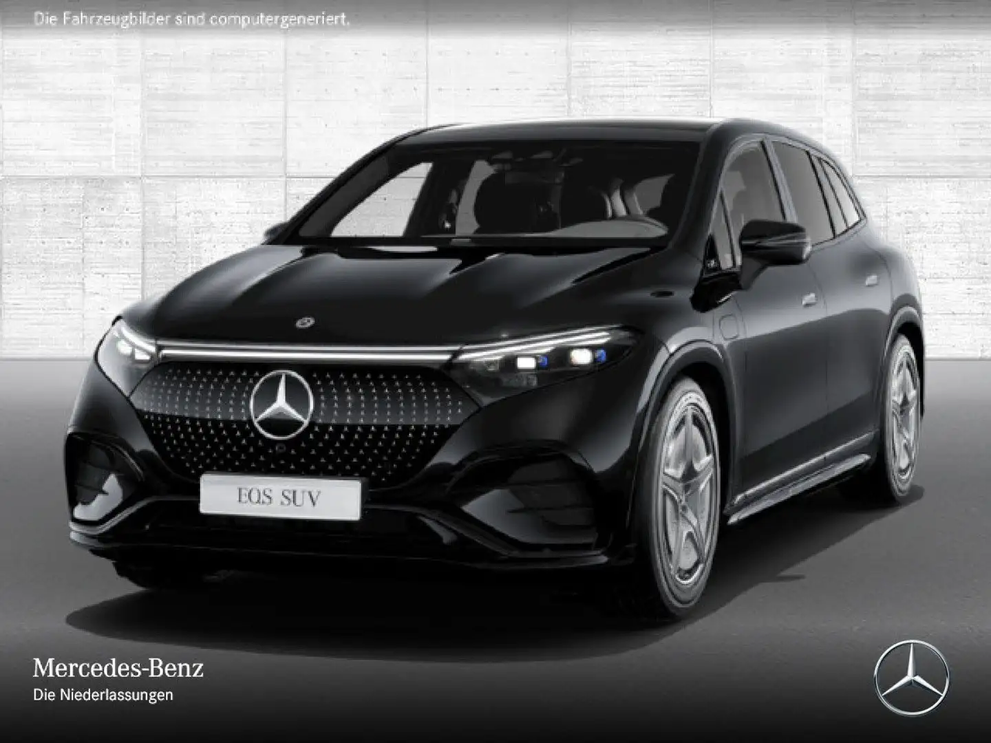 Mercedes-Benz EQS SUV EQS 450 SUV AMG Fahrass Fondent Airmat Pano Distr. Schwarz - 2