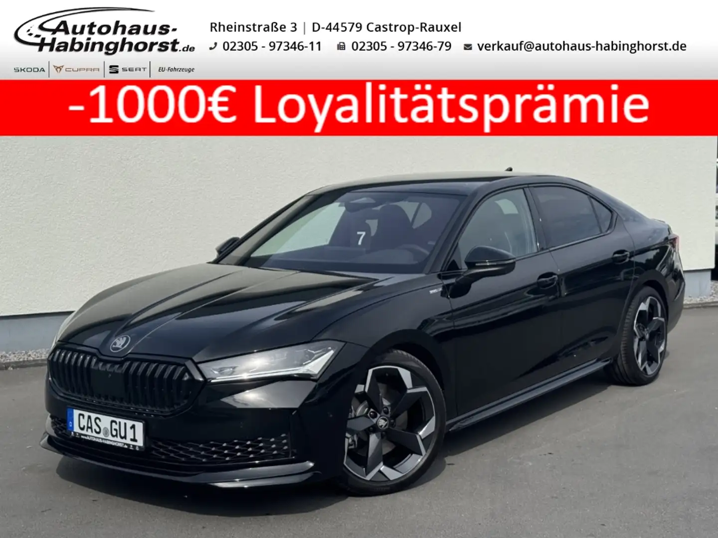 Skoda Superb IV 2.0 TSI DSG 4x4 Sportline ABT AHK Standhzg 360 Zwart - 1