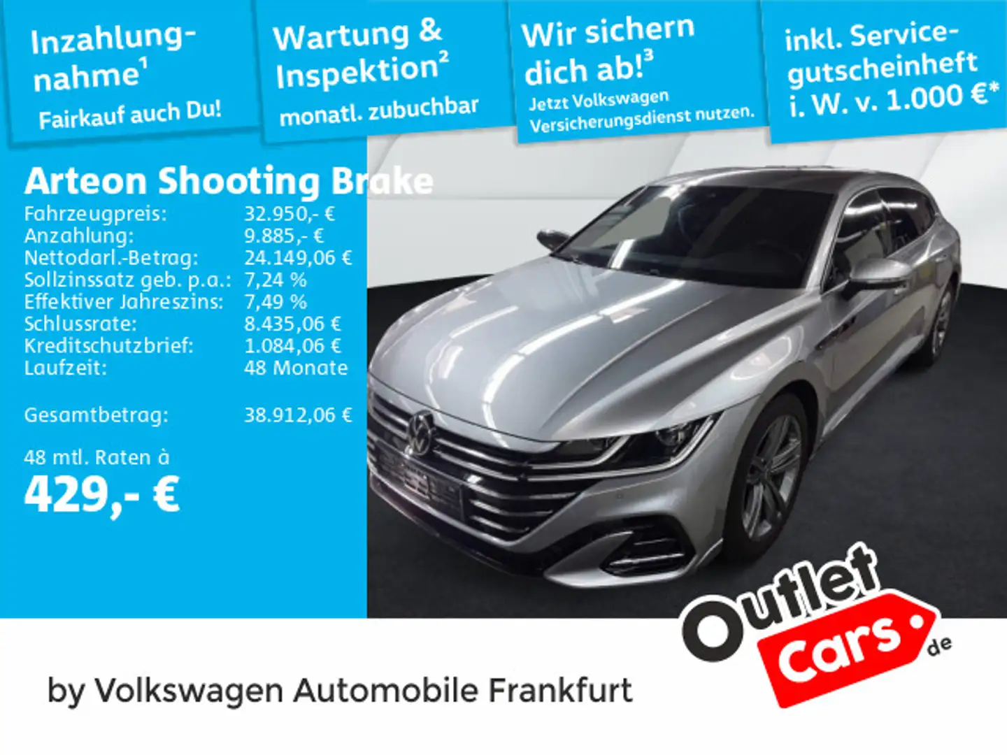 Volkswagen Arteon 2.0 TDI R-Line Silber - 1