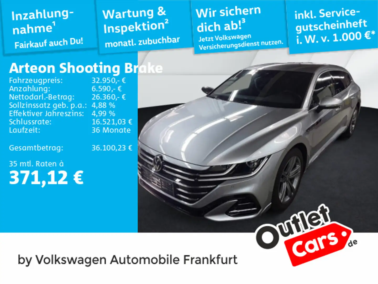 Volkswagen Arteon 2.0 TDI R-Line Silber - 1