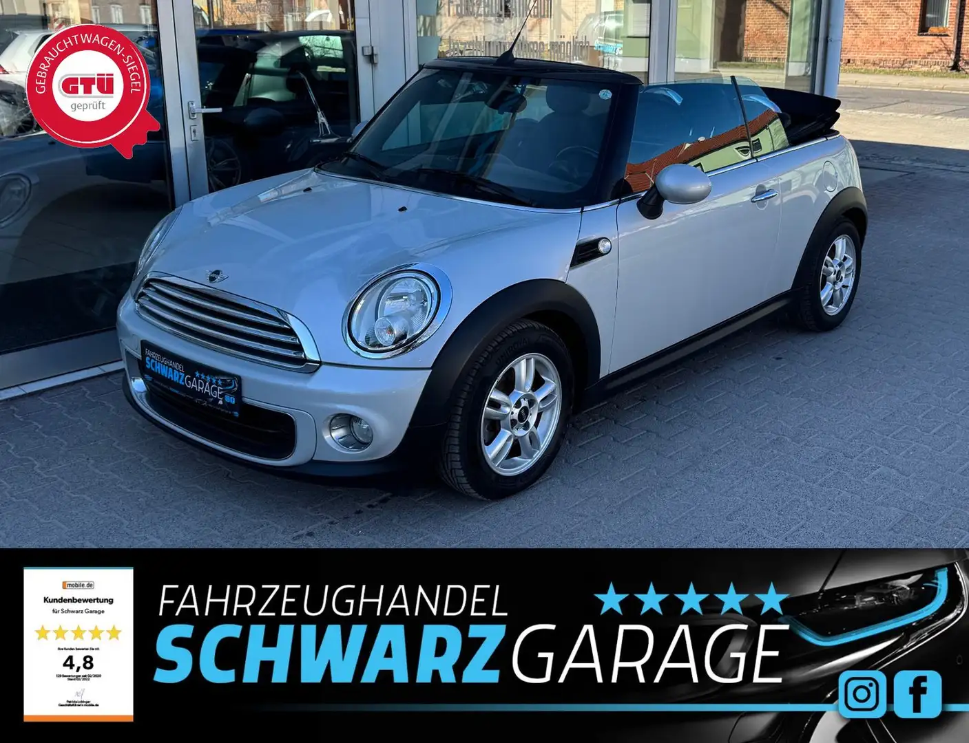 MINI One Cabrio ONE Cabrio One*SHZ*ALU*TÜV-NEU* Silber - 1