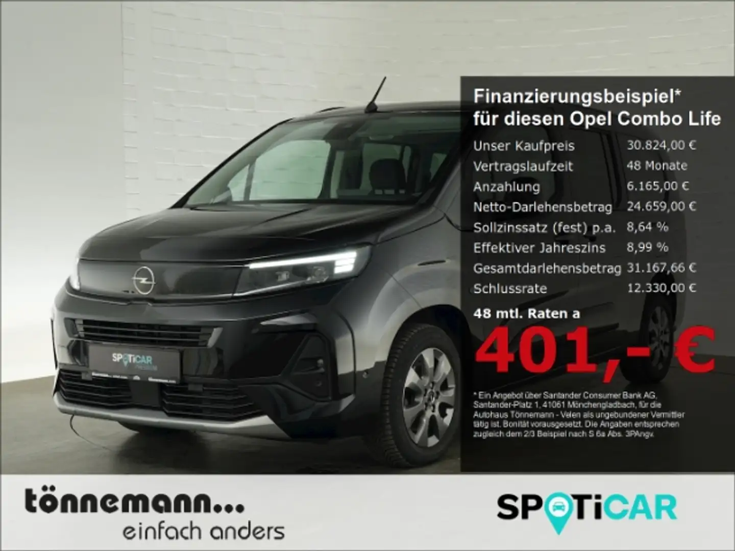 Opel Combo Life E FACELIFT GS XL CDTI AT 7-SITZER+LED MATRIX+NAVI+ Noir - 1