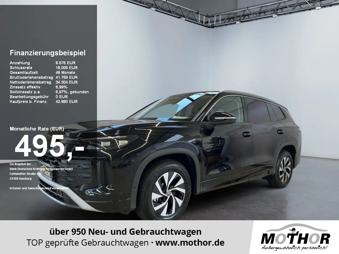 Volkswagen Tayron Life 1.5 eTSI DSG Lenkrad heizbar Negro - 1