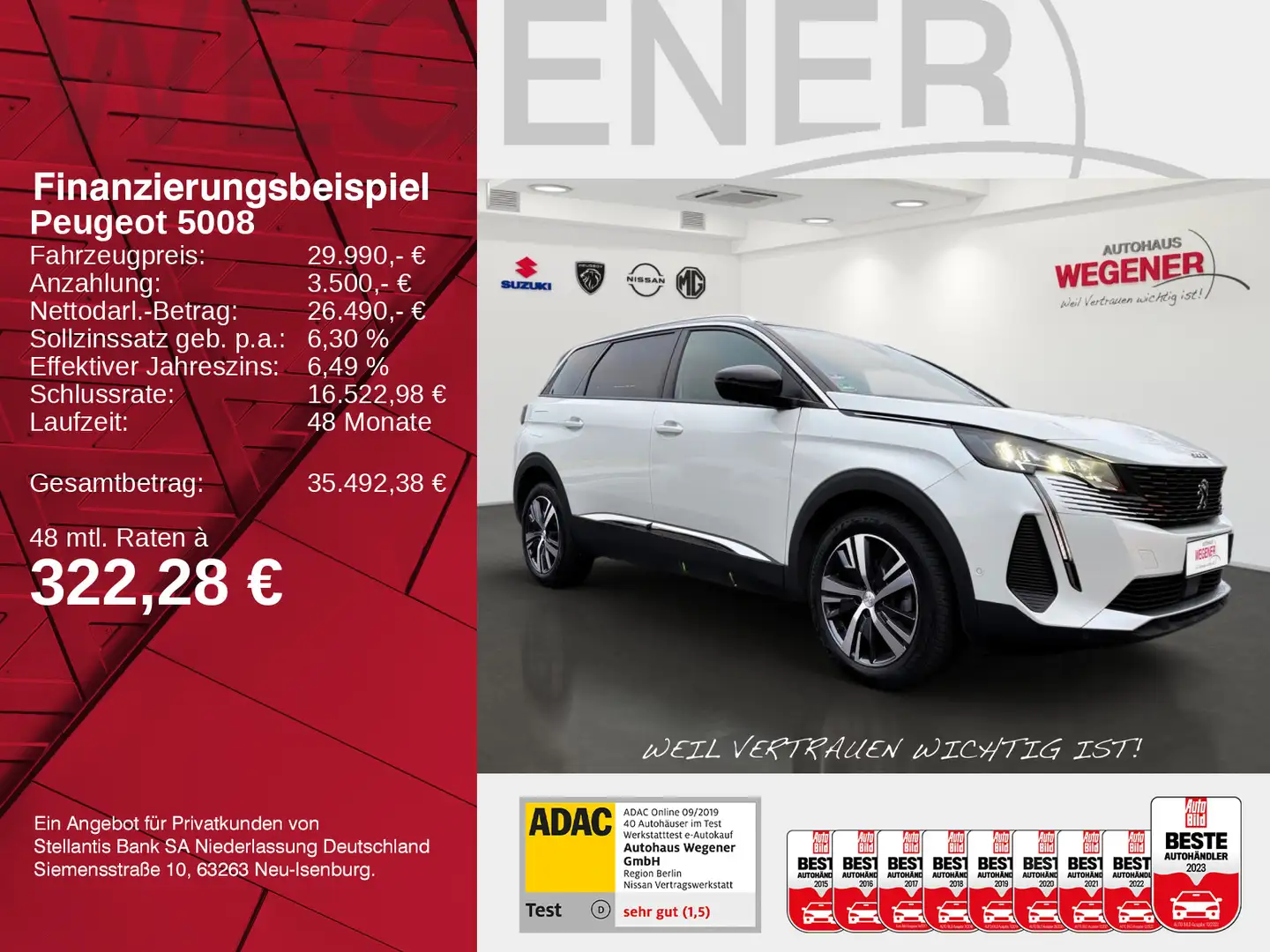 Peugeot 5008 Allure Pack PureTech 130 EAT8 *Kamera*SHZ* Blanc - 2