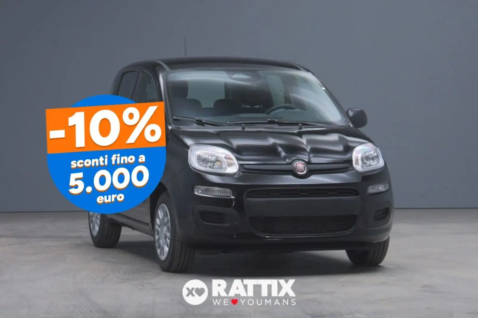 Fiat Panda 1.0 Firefly Hybrid 70CV 5posti + Pack City Zwart - 1