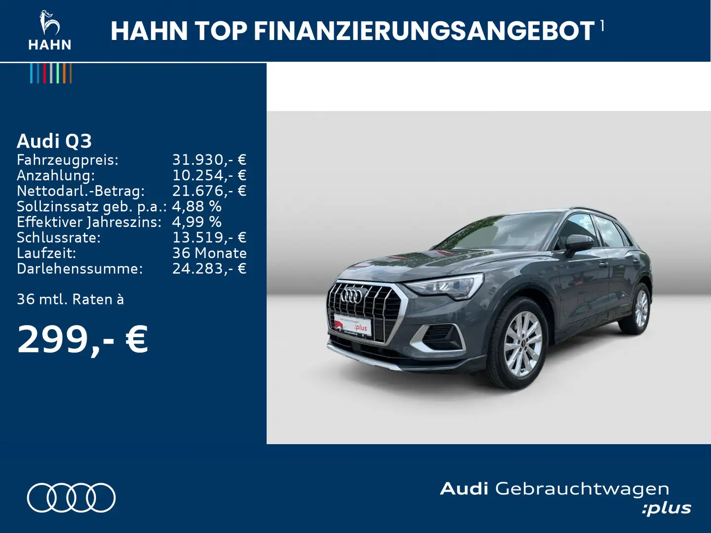 Audi Q3 advanced 35 TDI S tronic Navi Sitzh GRA Einpa Grau - 2