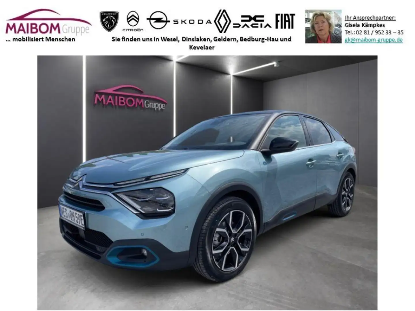 Citroen E-C4 Electric 136 SHINE Blau - 1