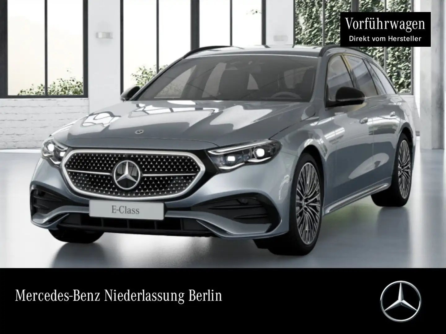 Mercedes-Benz E 300 e T Hybrid AMG 360° Burmester Distr. AHK PTS Silber - 1