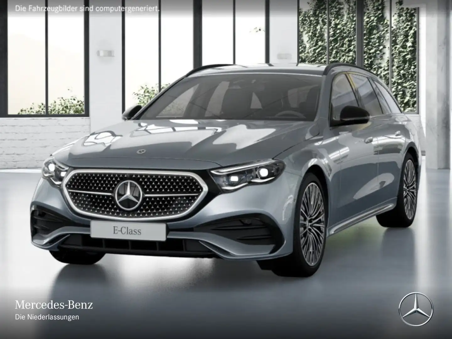 Mercedes-Benz E 300 e T Hybrid AMG 360° Burmester Distr. AHK PTS Silber - 2