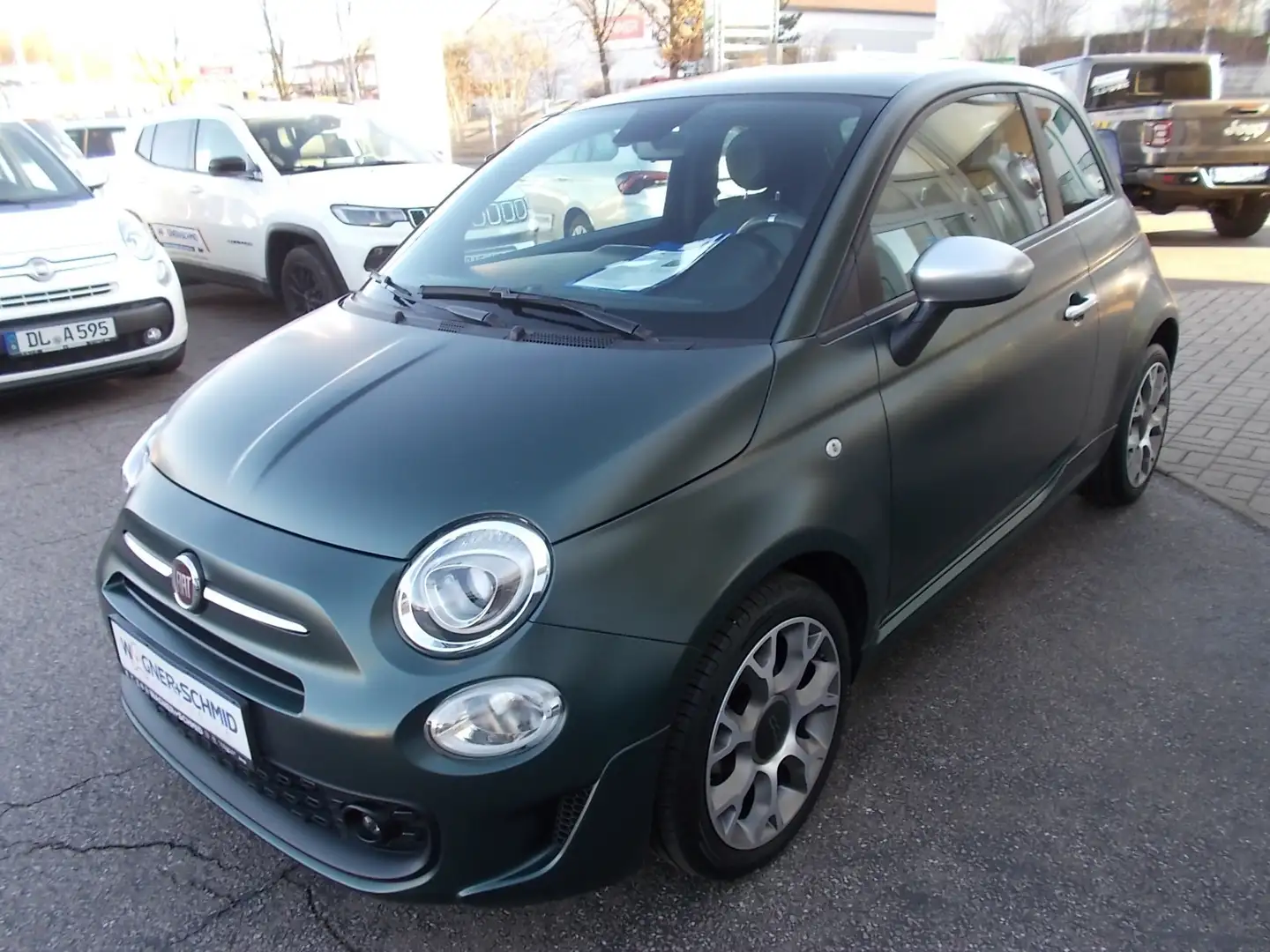 Fiat 500 RockStar 1.0 Hybrid + Mattlack PANORAMADACH Grün - 1