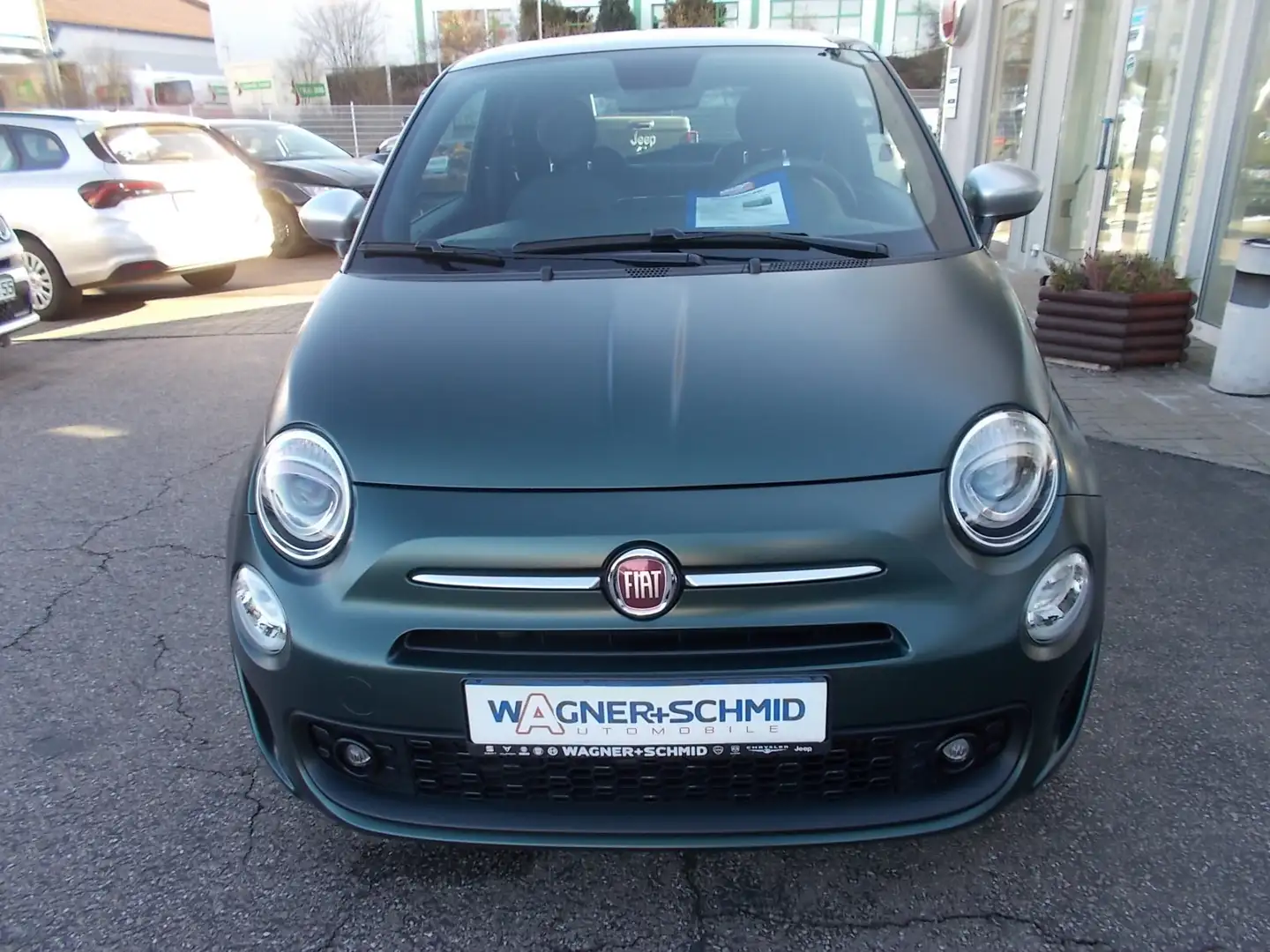 Fiat 500 RockStar 1.0 Hybrid + Mattlack PANORAMADACH Grün - 2