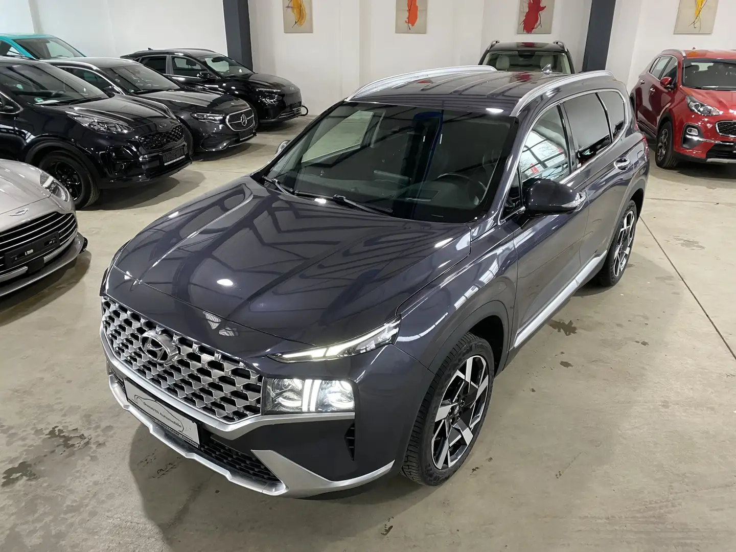 Hyundai SANTA FE Prime 4WD Diesel HUD 360 Leder ACC NAV Grau - 2