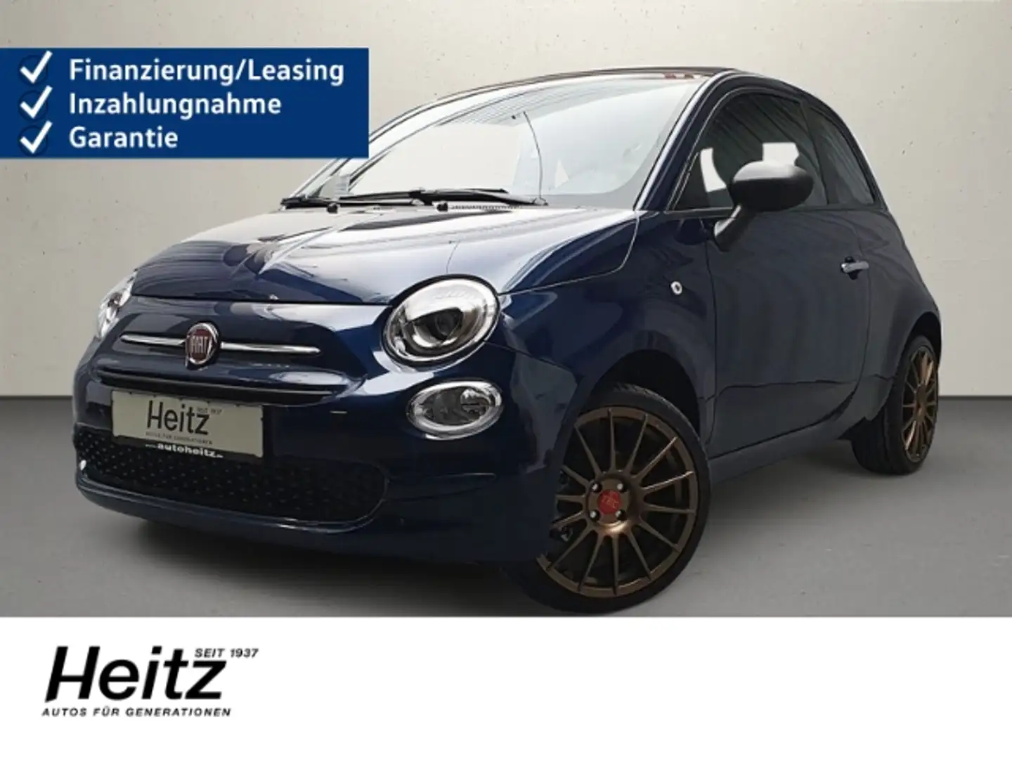 Fiat 500C Cabrio 1.0 Mild Hybrid Klima DAB 17 Zoll LM Modrá - 1