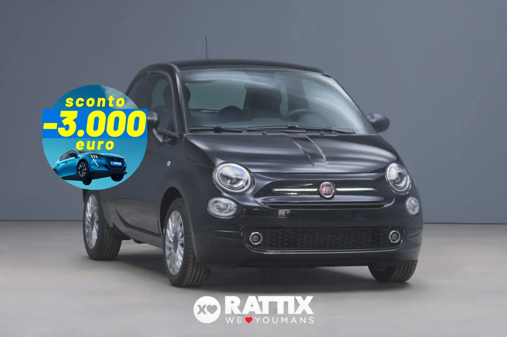 Fiat 500 1.0 Hybrid 70CV Noir - 1