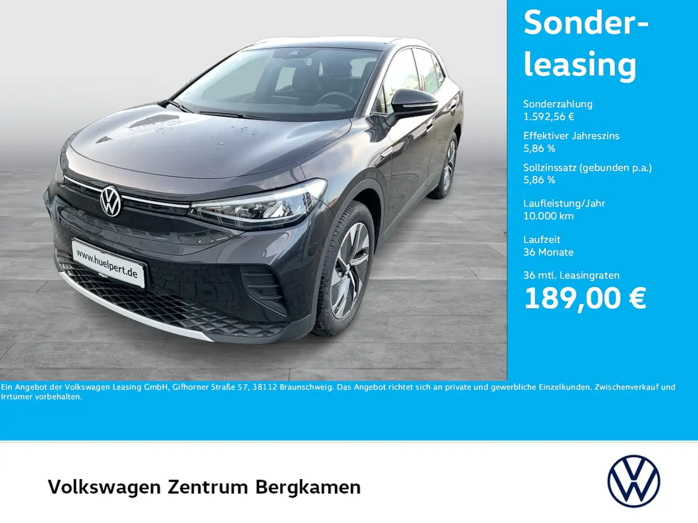 Volkswagen ID.4 PURE LM19 NAVI CARPLAY EINPARKHILFE LED DAB+ Grau - 1