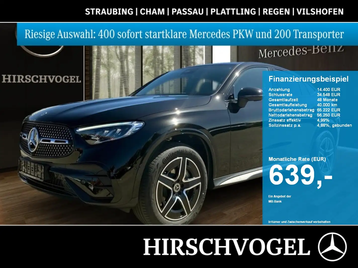 Mercedes-Benz GLC 300 e 4M AMG-Line+Night+AHK+DISTRON+MBUX+LED Schwarz - 1