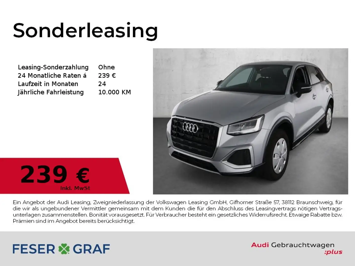 Audi Q2 adv. 35 TFSI - ACC - NAVI - LED - AHK Silber - 1