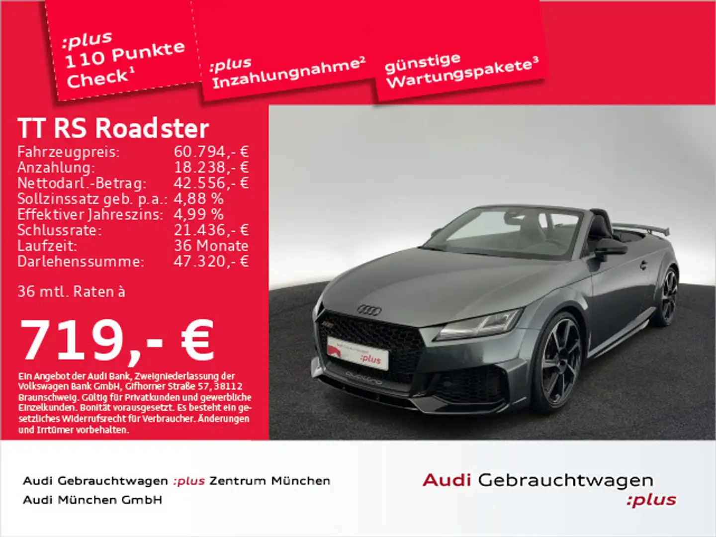 Audi TT RS S tronic SportAGA/280km/h/Carbon/ Grijs - 1