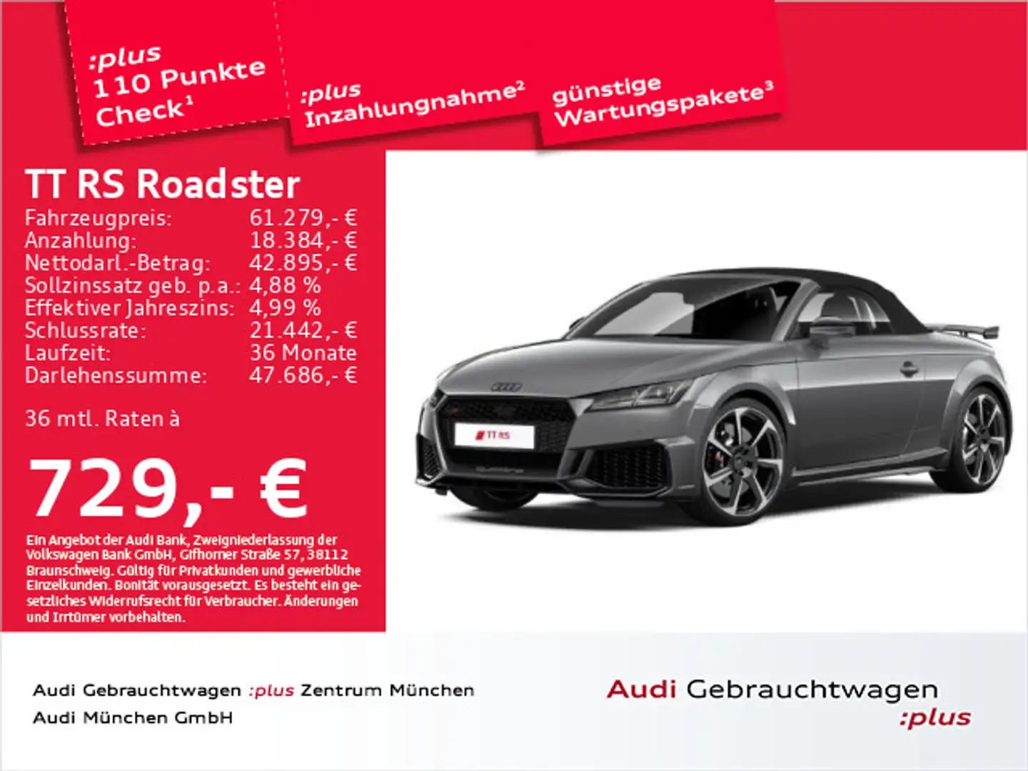 Audi TT RS S tronic SportAGA/280km/h/Carbon/ Grijs - 1