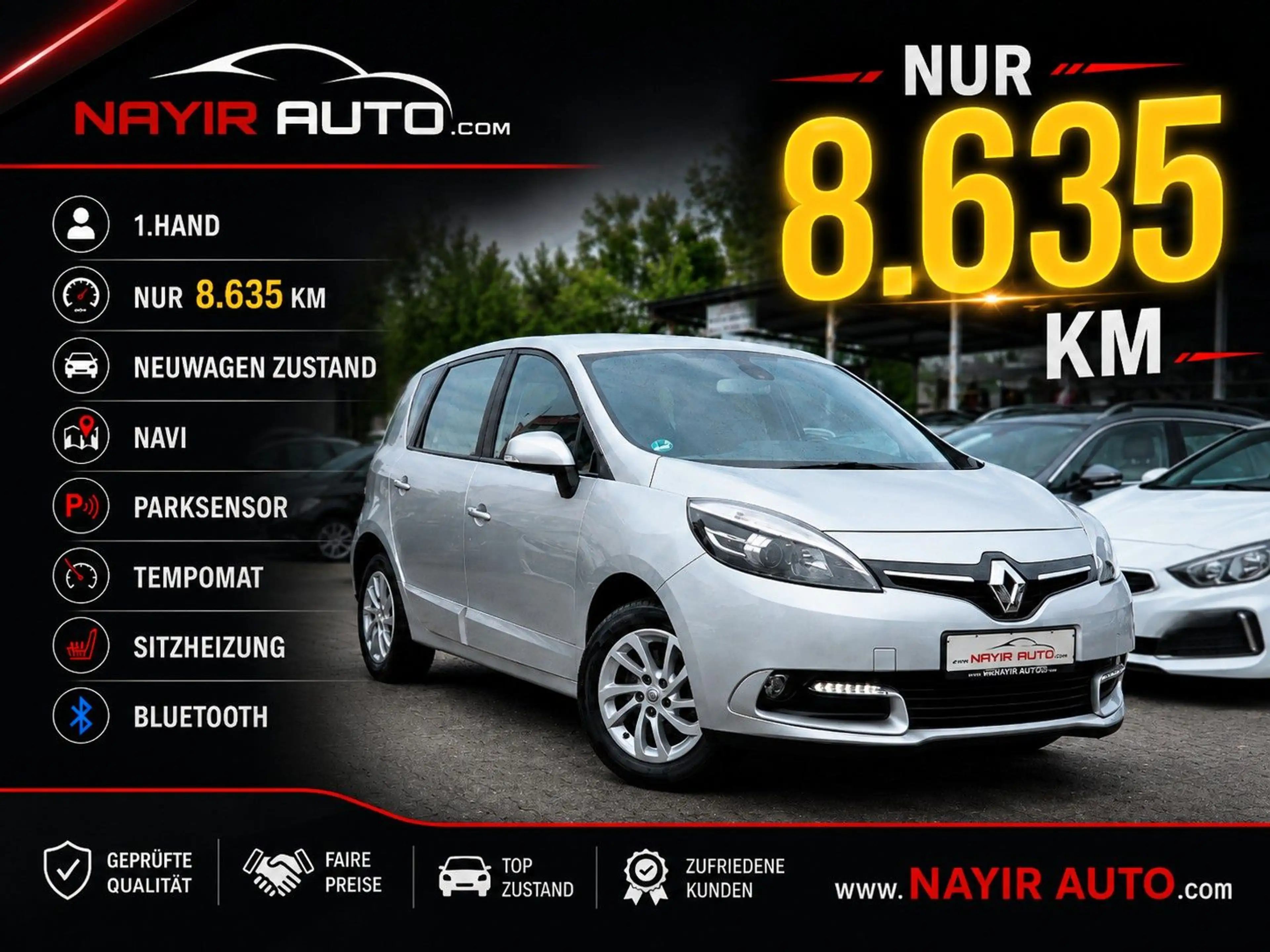 Renault Scenic Deluxe Paris|Nur 8Tkm|1.Hd|Tüv NEU|Navi