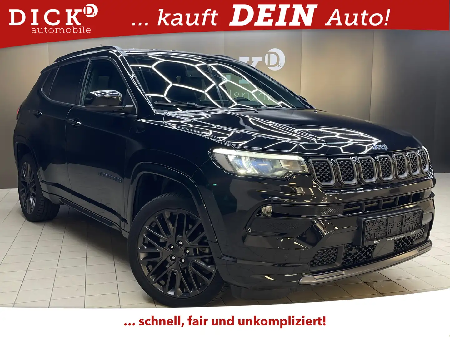 Jeep Compass Lim Sport 4WD PHEV VIRT+NAV+SHZ+KAM+ACC+ Black - 1