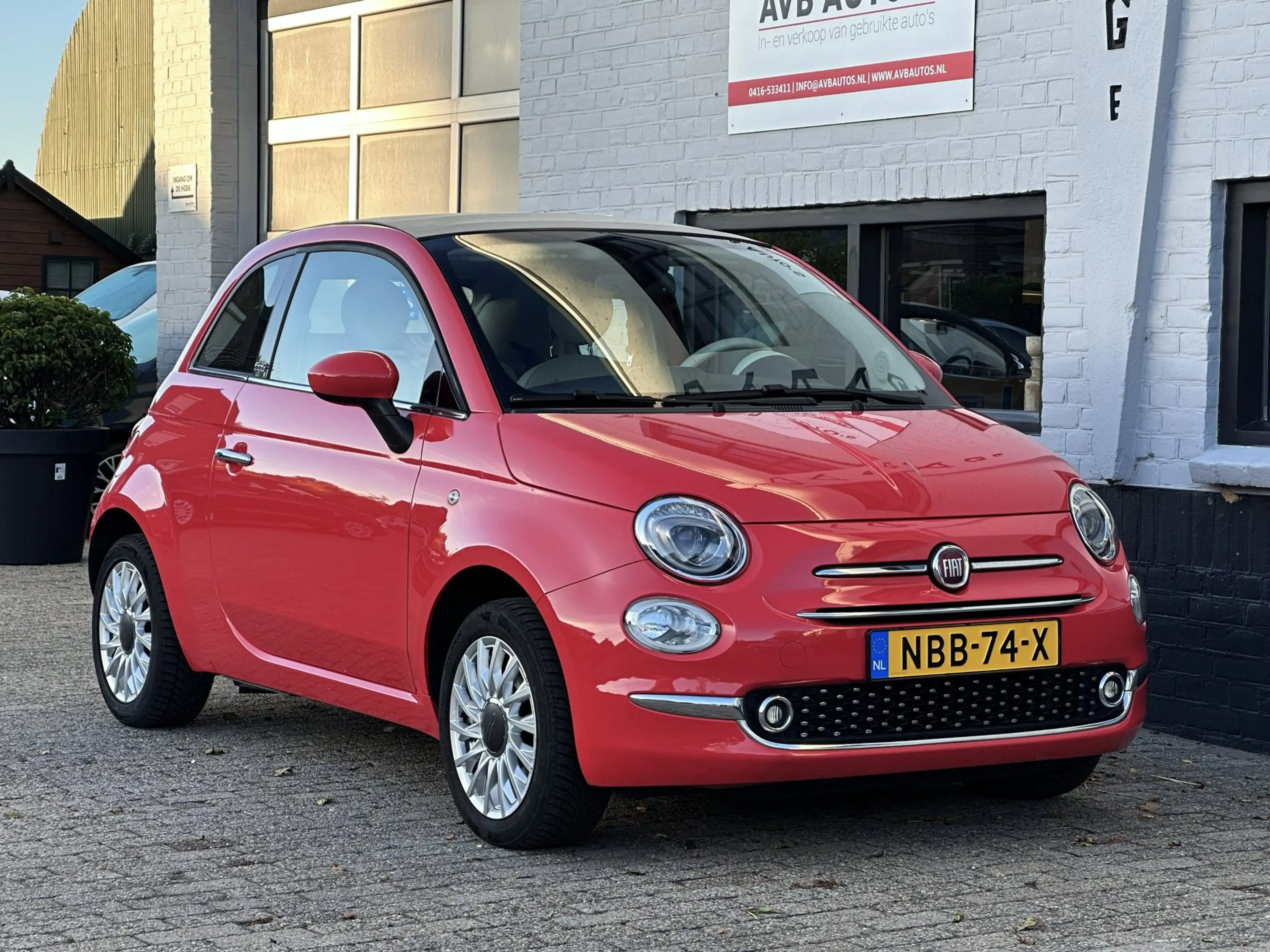 Fiat 500C 1.2 Lounge Cabrio Koraal Clima Cruise PDC — photo 4