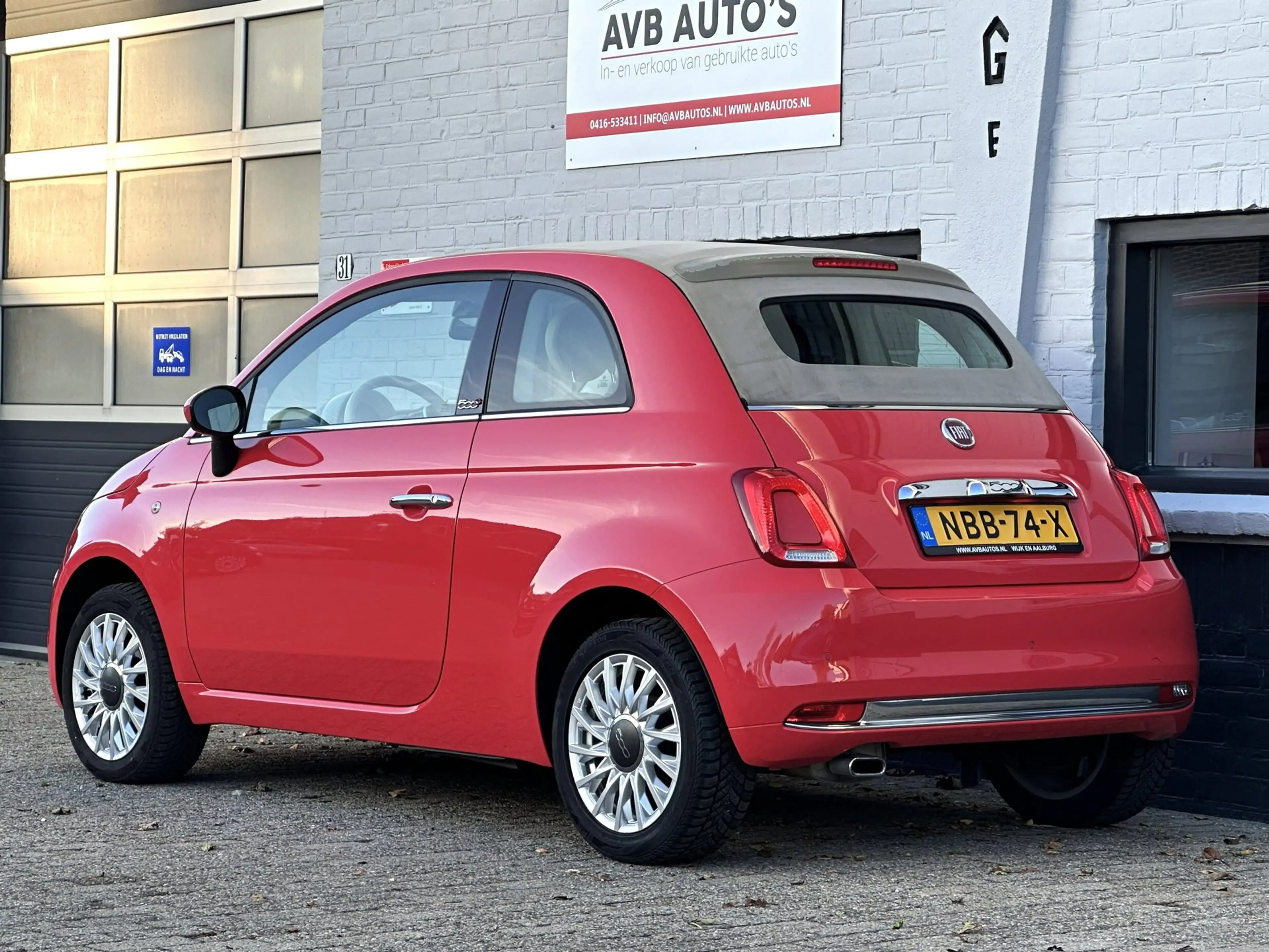 Fiat 500C 1.2 Lounge Cabrio Koraal Clima Cruise PDC — photo 3