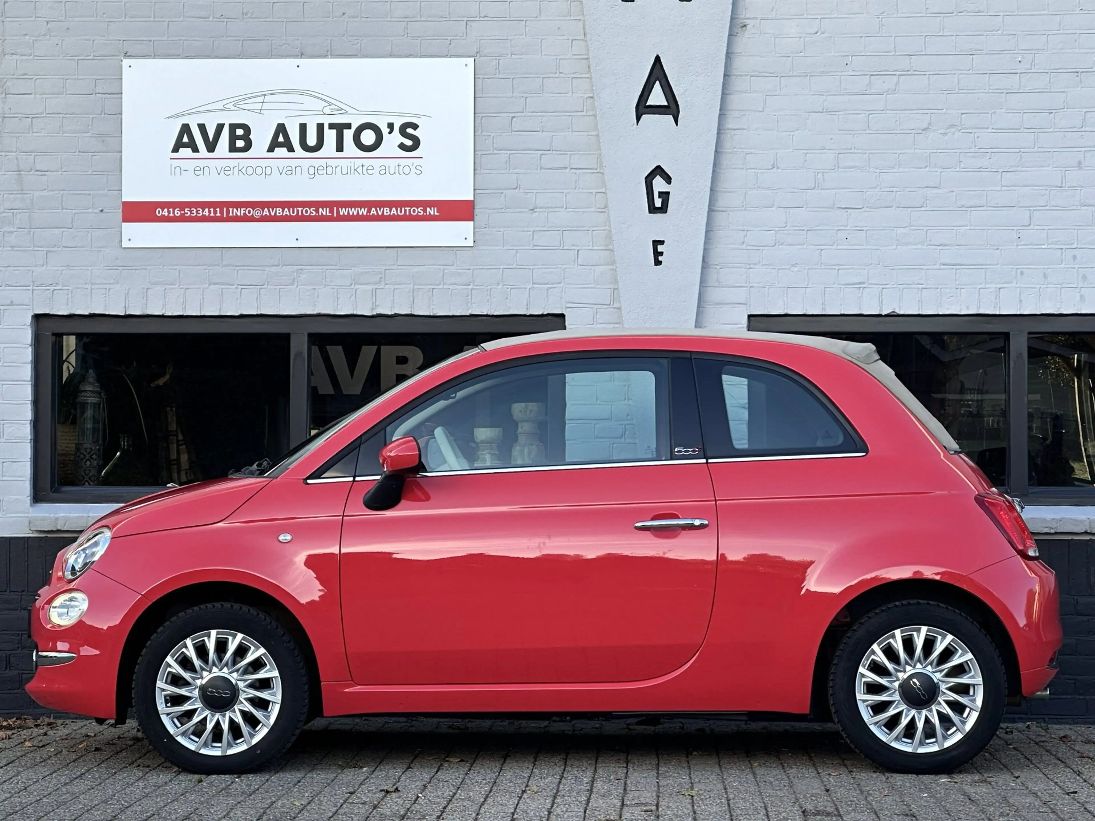 Fiat 500C 1.2 Lounge Cabrio Koraal Clima Cruise PDC — photo 2