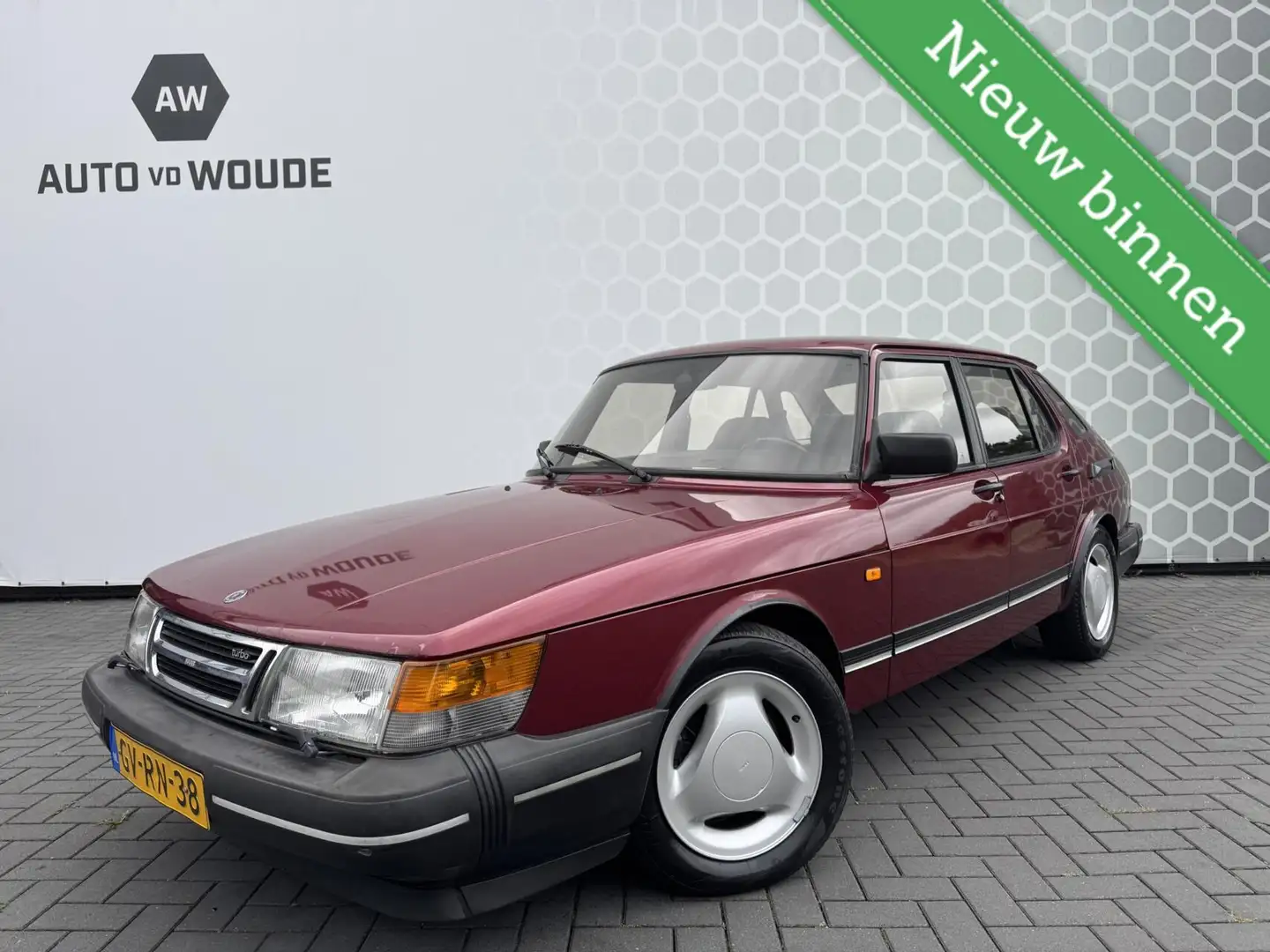Saab 900 S 2.0 Turbo Leer Elek ramen 5 deurs Unieke auto Czerwony - 1