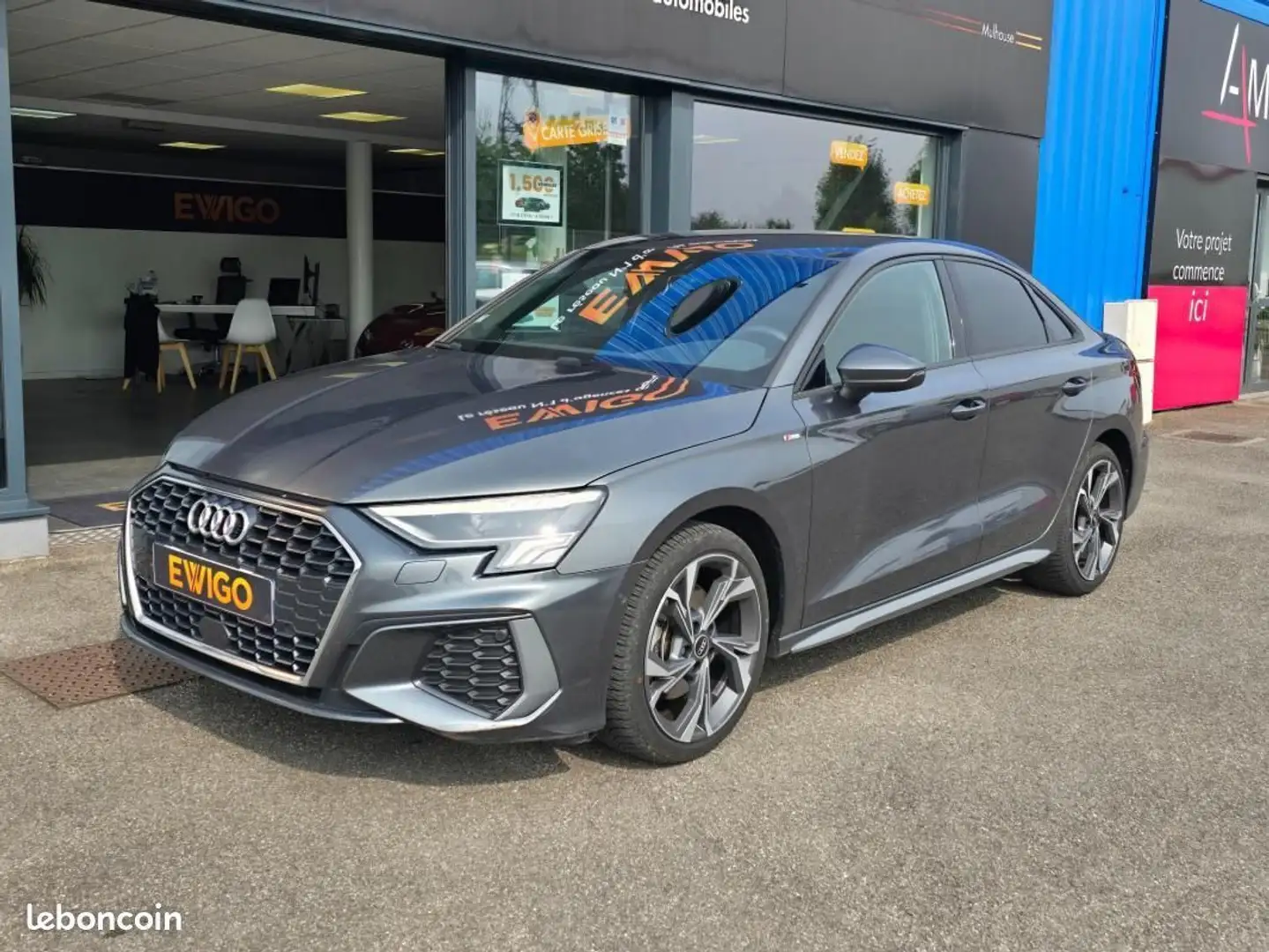 Audi A3 35 TFSI 150ch MILD HYBRID S-LINE S-TRONIC Gris - 2
