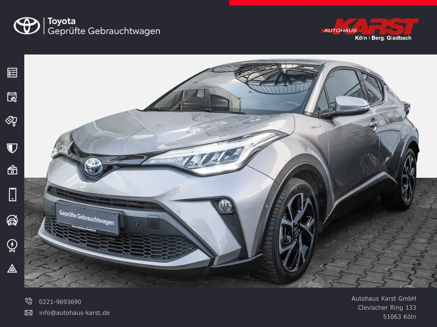 Toyota C-HR Hybrid Team D 2,0 PDC v+h Kamera SHZ Grau - 1