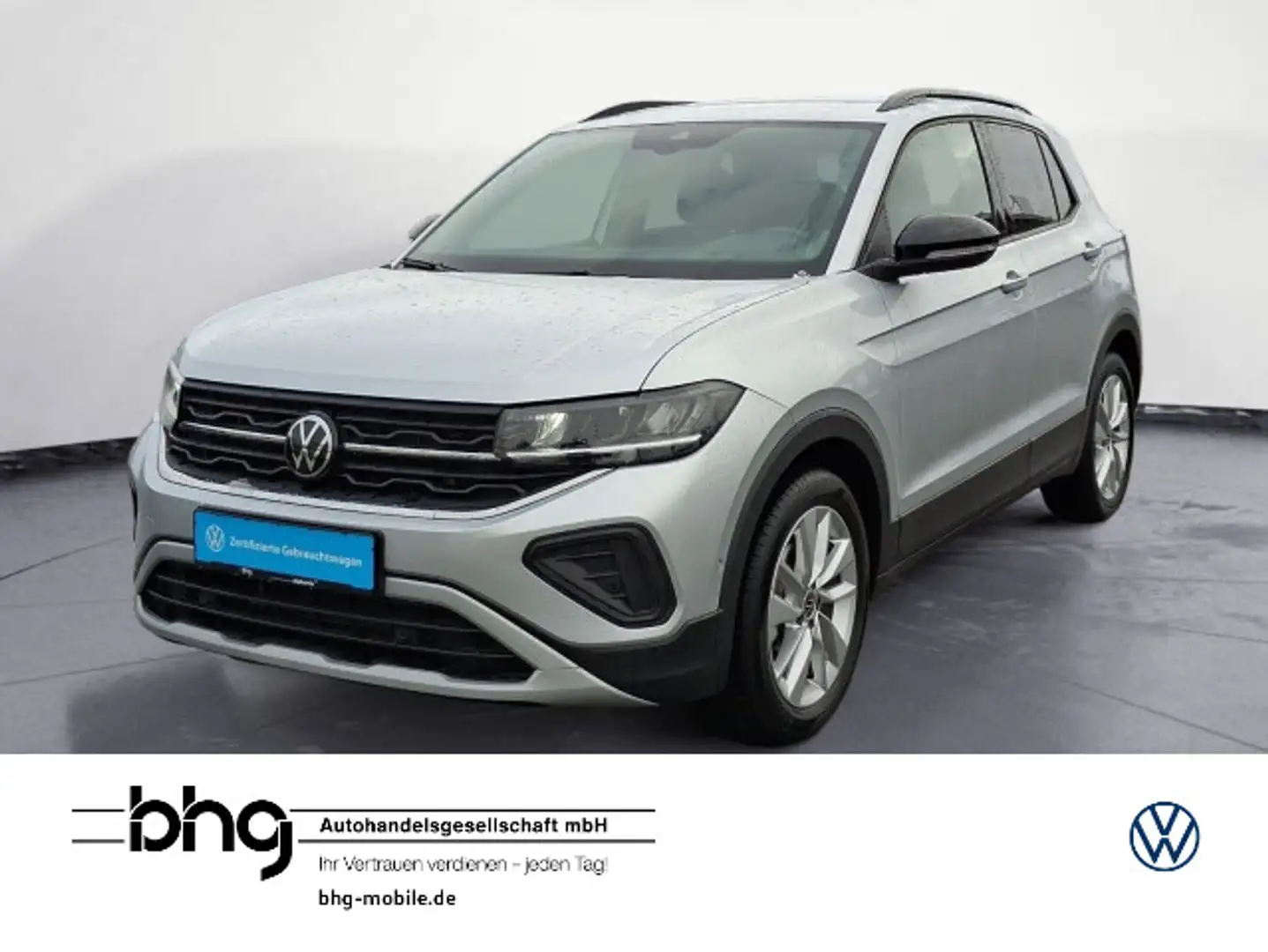 Volkswagen T-Cross 1.0 TSI DSG Climatronic AHK Navi LED ACC Silber - 1