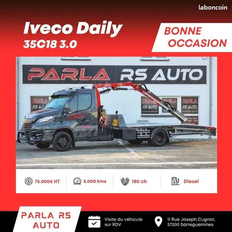 Iveco Daily 35C18 3.0 180ch porte voiture grue