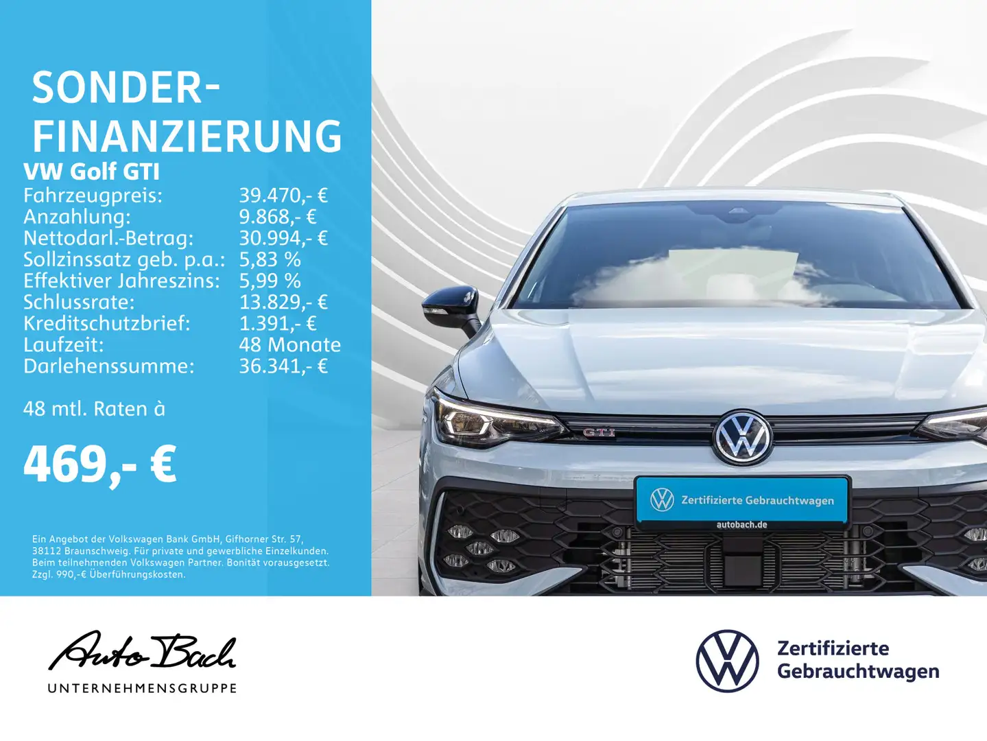 Volkswagen Golf GTI Golf VIII GTI Black Style 2.0 TSI DSG, Navi, LED Albastru - 2