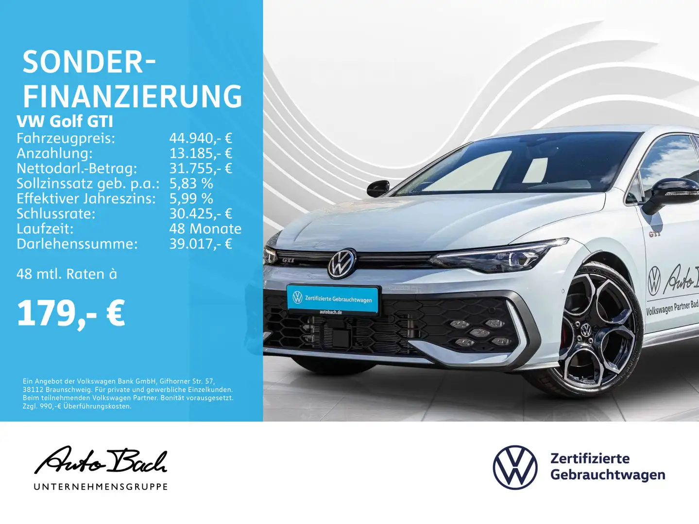 Volkswagen Golf GTI Golf VIII GTI Black Style 2.0 TSI DSG, Navi, LED Blau - 1