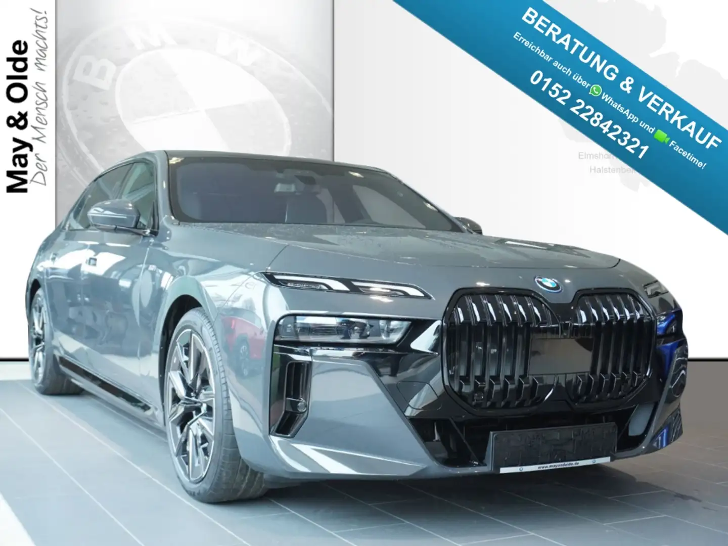 BMW 750 e xDrive M Sport 360° ACC Pano LiveCoProf Grau - 1