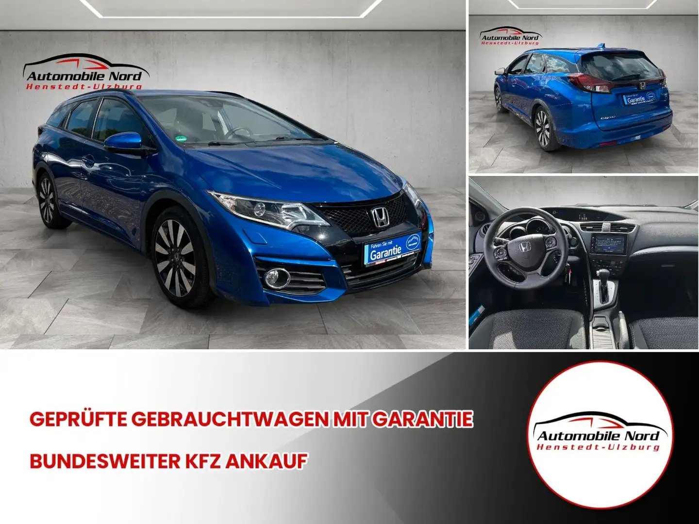 Honda Civic 1.8 Tourer Elegance Garantie + TÜV Neu Blau - 1