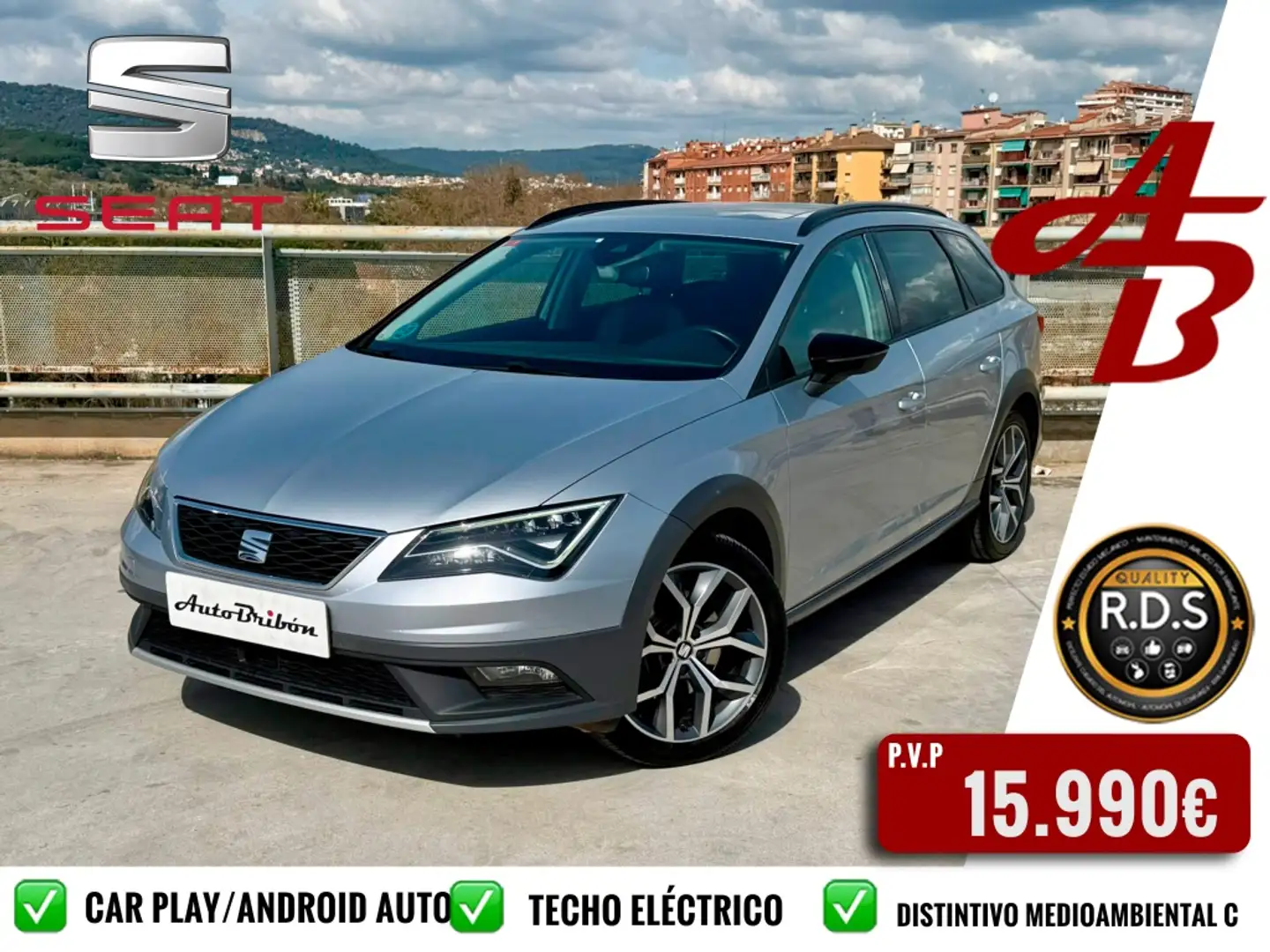 SEAT Leon 2.0TDI CR S&S 4Drive DSG6 184 Plateado - 1
