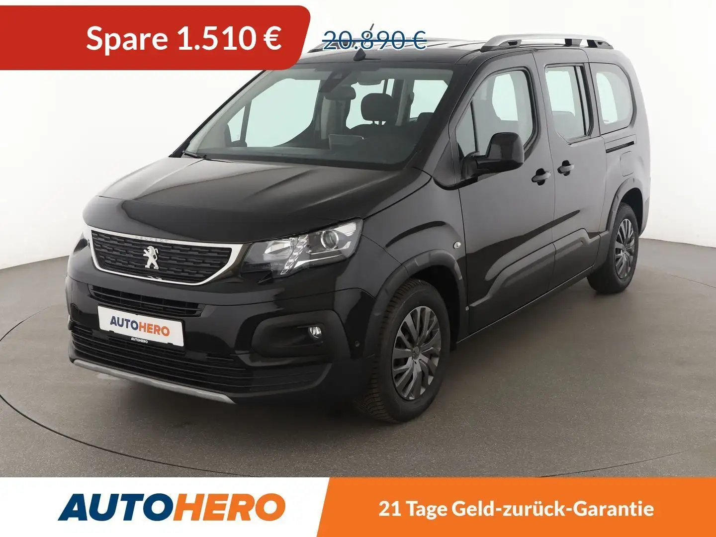 Peugeot Rifter 1.2 PureTech Allure L2 Aut.*NAVI*CAM*TEMPO*PDC*SHZ Schwarz - 1