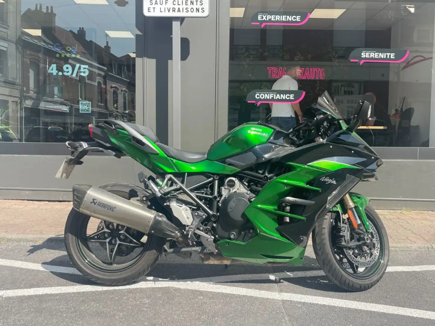 Kawasaki Ninja H2 SE / LIGNE AKRA / SUSPENSION PILOTE Noir - 2